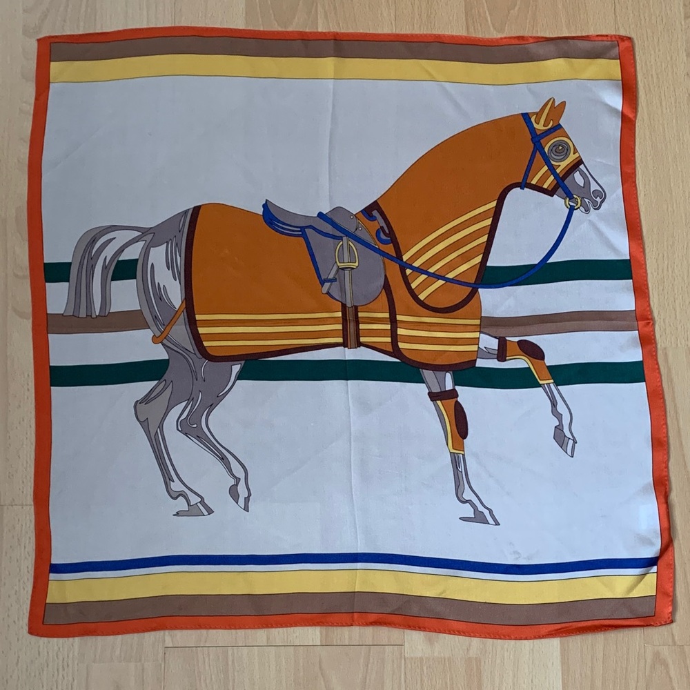 100% Silk Scarf Bandana 53 cm x 53 cm Multi-colour